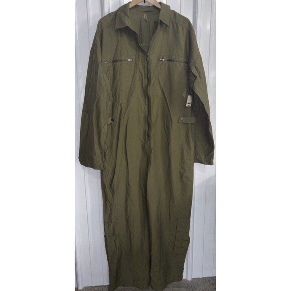 Free People Other - Free People Movement “Mesmerize Me” Coveralls Size XL Hunter Green NWT